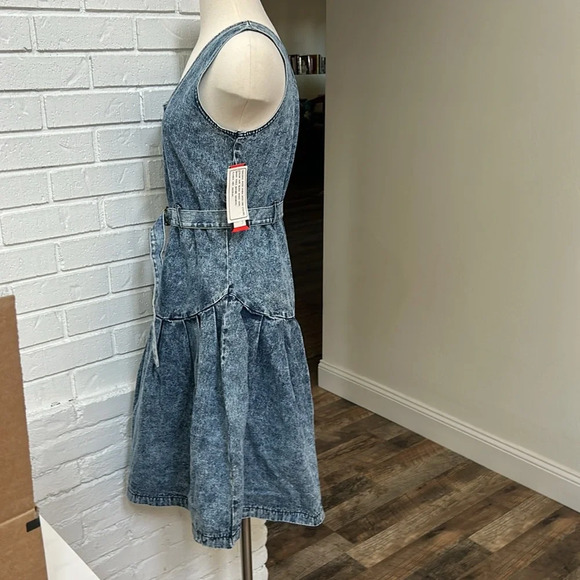 Vintage Miss Lizz Acid Wash Drop Waist 7/8 Dress NWT - Picture 6 of 12